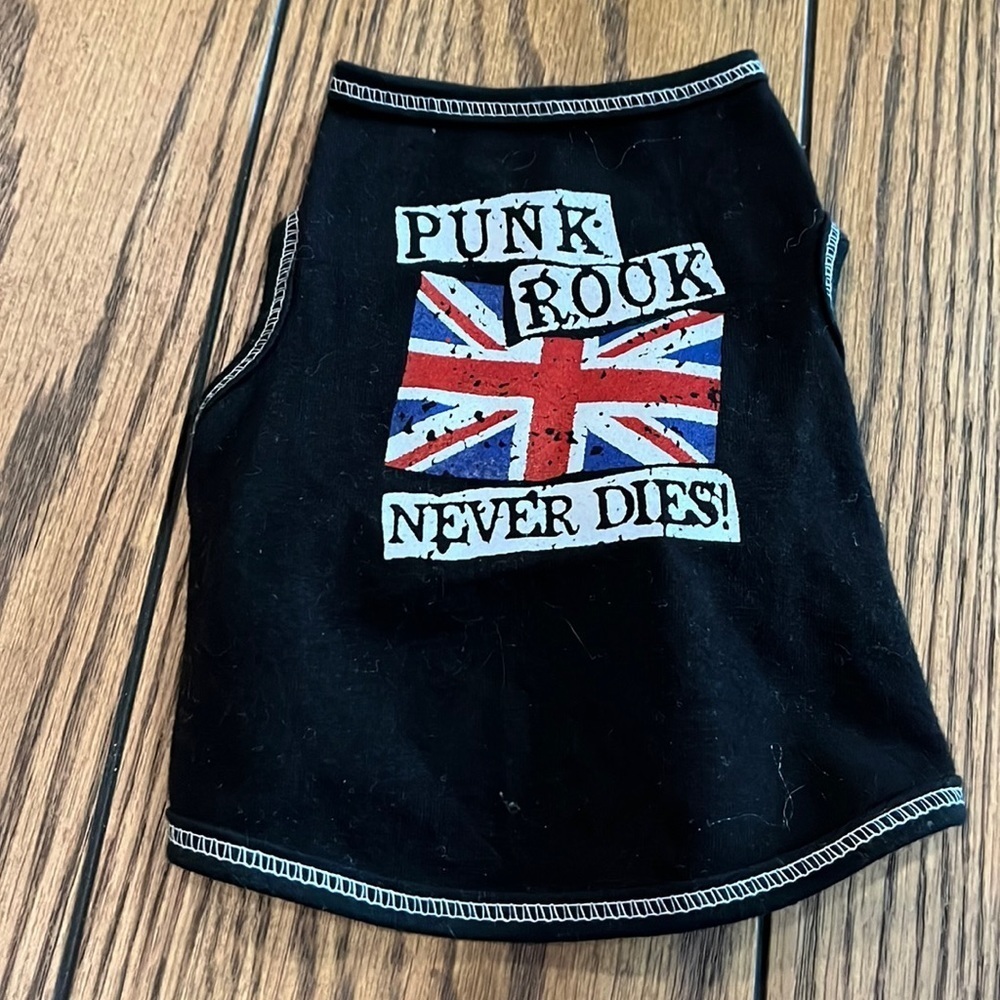 Punk Rock Never Dies tank for you xs dog🐶